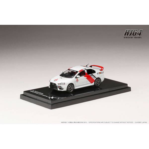 1/64 ミツビシ ランサーエボリューションX RALLIART COLOR ホワイト 完成品ミニカー HJ644053RA