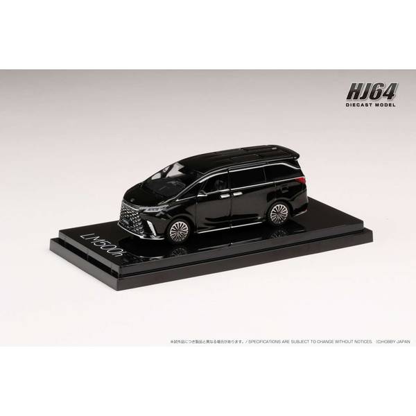 1/64 レクサス LM 500h 右ハンドル仕様 6座 グラファイトブラックガラスフレーク 完成品ミニカー HJ642076ABK