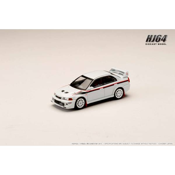 1/64 ミツビシ ランサーGSRエボリューション6 T.M.E. GF-CP9A 2000 マッドフラップ付き ホワイト 完成品ミニカー HJ642033CW