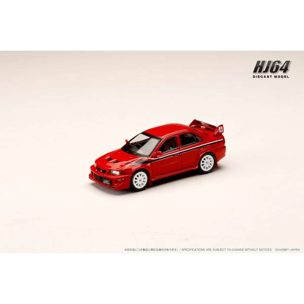 1/64 ミツビシ ランサーGSRエボリューション6 T.M.E. GF-CP9A 2000 マッドフラップ付き レッド 完成品ミニカー HJ642033CR