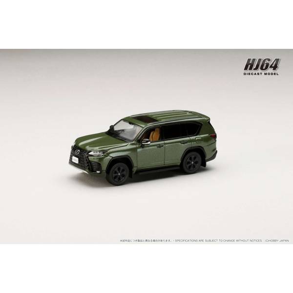 1/64 レクサス LX600 オフロード テレーンカーキマイカメタリック/ヘーゼルインテリア 完成品ミニカー HJ643061BGR