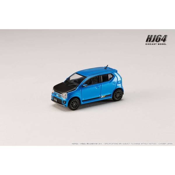 1/64 スズキ アルト ワークス HA36S カーボンボンネット カスタム ブリスクブルーメタリック 完成品ミニカー HJ641070CBL