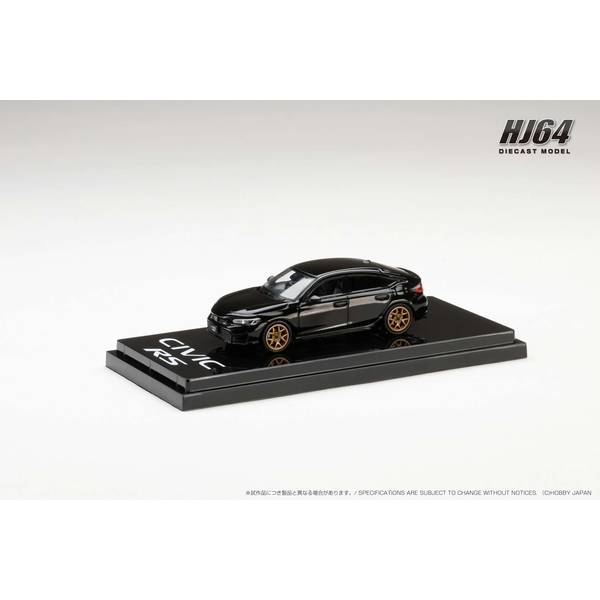 1/64 ホンダ シビック RS カスタムバージョン クリスタルブラックパール 完成品ミニカー HJ642046BBK