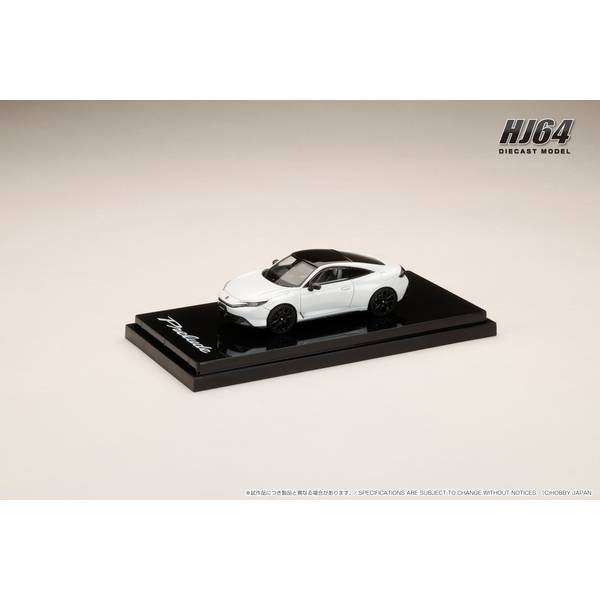 1/64 ホンダ プレリュード 2025 ムーンリット ホワイト・パール＆ブラック 完成品ミニカー HJ642085W