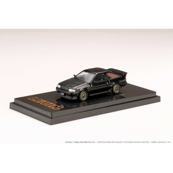 ホビージャパン 1/64 トヨタ カローラ レビン AE86 3ドア CustomVer./カーボンボンネット ブラック 完成品ミニカー HJ641037CBK