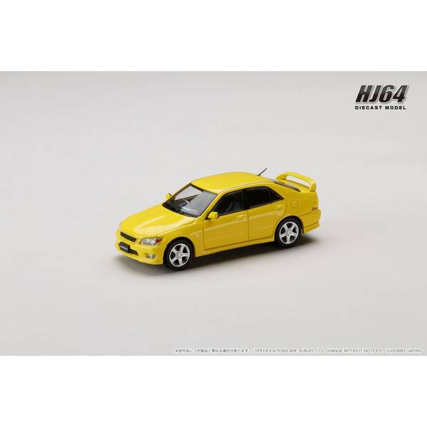 1/64 トヨタ アルテッツァ RS200 E10 1998 純正オプション装着車 スーパーブライトイエロー 完成品ミニカー HJ642080BY
