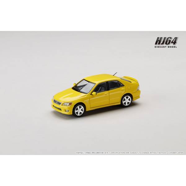 1/64 レクサス IS 200 E10 1999 イエロー 完成品ミニカー HJ643080Y