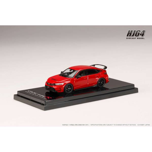 1/64 ホンダ シビック タイプR FL5 RACING BLACK Package 2025 フレームレッド 完成品ミニカー HJ644063R