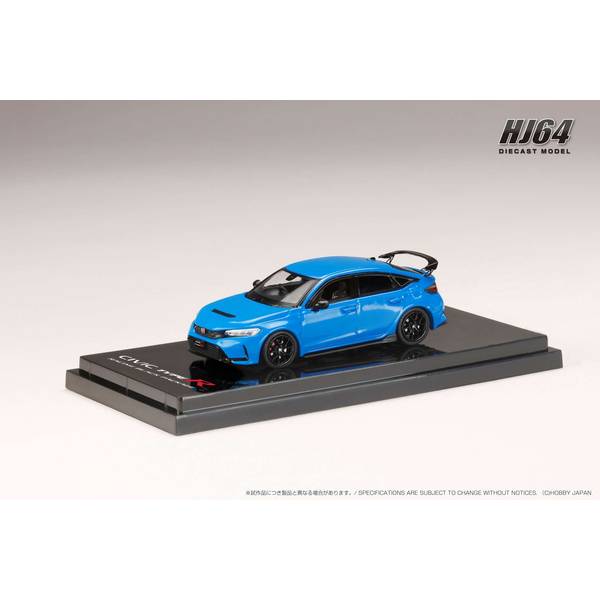 1/64 ホンダ シビック タイプR FL5 RACING BLACK Package 2025 レーシングブルーパール 完成品ミニカー HJ644063BL