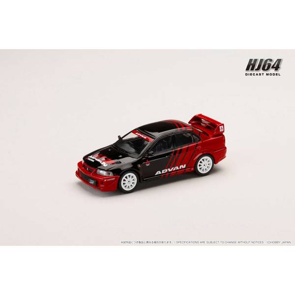 1/64 ミツビシ ランサーRSエボリューション6 CP9A 2000 YOKOHAMA ADVAN COLOR 完成品ミニカー HJ642033AV