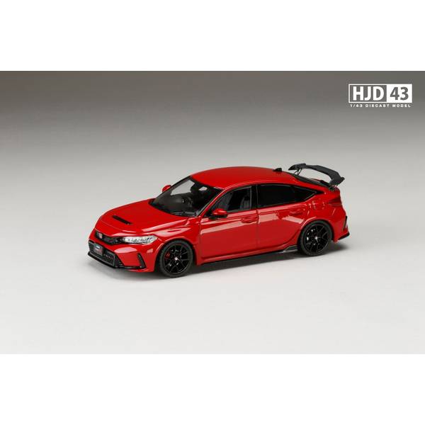 1/43 ホンダ シビック TYPE R FL5 RACING BLACK Package 純正オプション装着車 フレイムレッド 完成品ミニカー HJD431004R