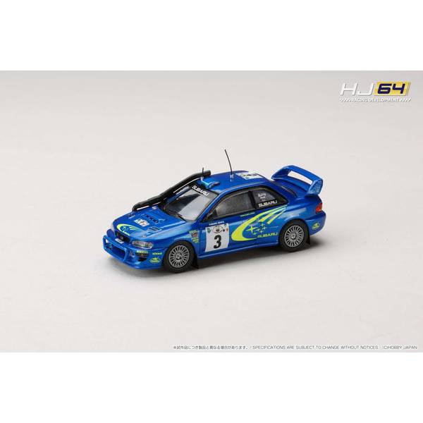 1/64 スバル インプレッサ WRC No.3 2000 WRC サファリ・ラリー ウィナー R.バーンズ/R.レイド 完成品ミニカー HJR646041E