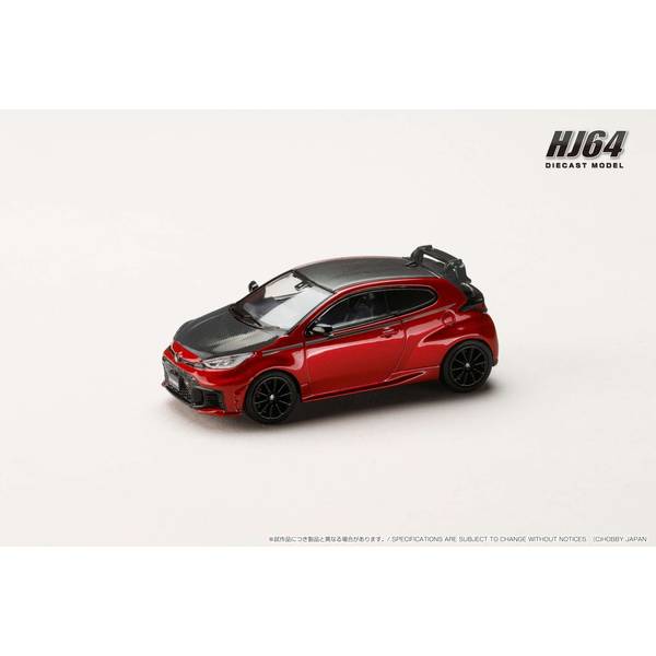 1/64 トヨタ GRヤリス RZ ハイパフォーマンス 2024 カスタムバージョン エモーショナル レッド II 完成品ミニカー HJ644087R