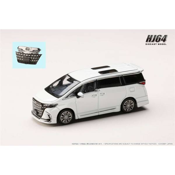 1/64 トヨタ アルファードZ H40W/純正オプション プラチナホワイトパールマイカ 完成品ミニカー HJ642078CW