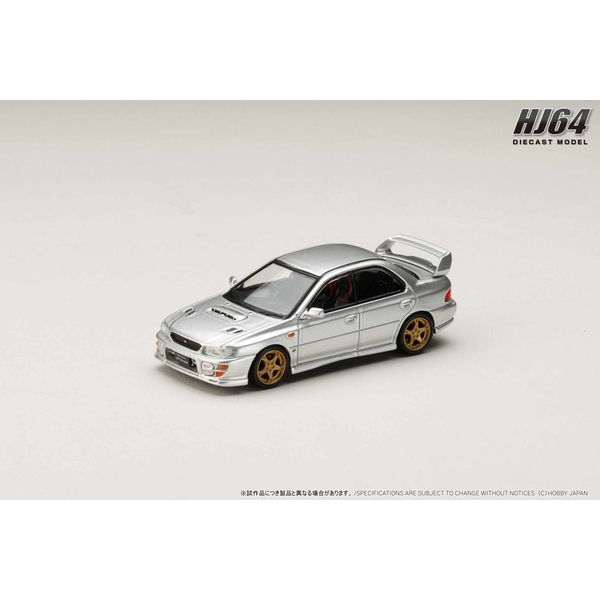 【12月予約】1/64 スバル インプレッサ WRXSTi Ver.VI GC8G 1999 アークティックシルバーメタリック 完成品ミニカー HJ646013AS