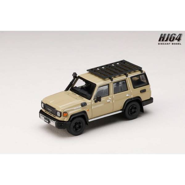 【5月予約】ホビージャパン 1/64 トヨタ ランドクルーザー70 GDJ76W 2023 カスタムバージョン ベージュ 完成品ミニカー HJ642090BE
