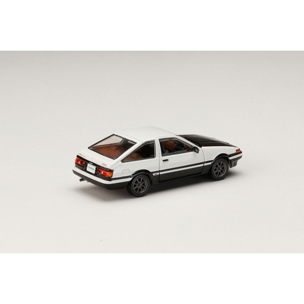 1/64 トヨタ スプリンタートレノ AE86 GT-APEX JDM カスタム/カーボンボンネット ホワイト/ブラック