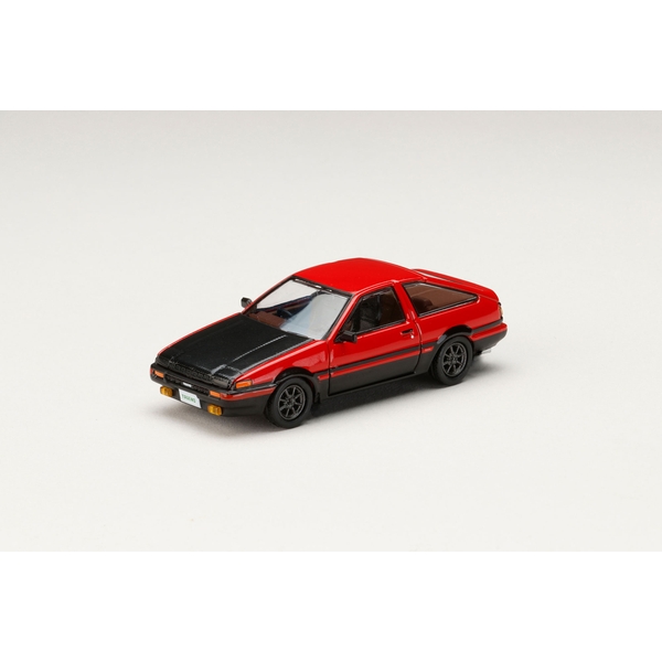 1/64 トヨタ スプリンタートレノ AE86 GT-APEX JDM カスタム/カーボンボンネット レッド/ブラック