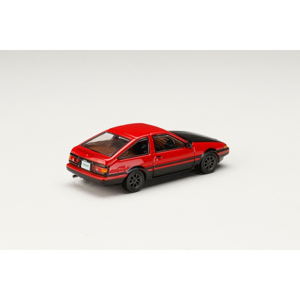 1/64 トヨタ スプリンタートレノ AE86 GT-APEX JDM カスタム/カーボンボンネット レッド/ブラック