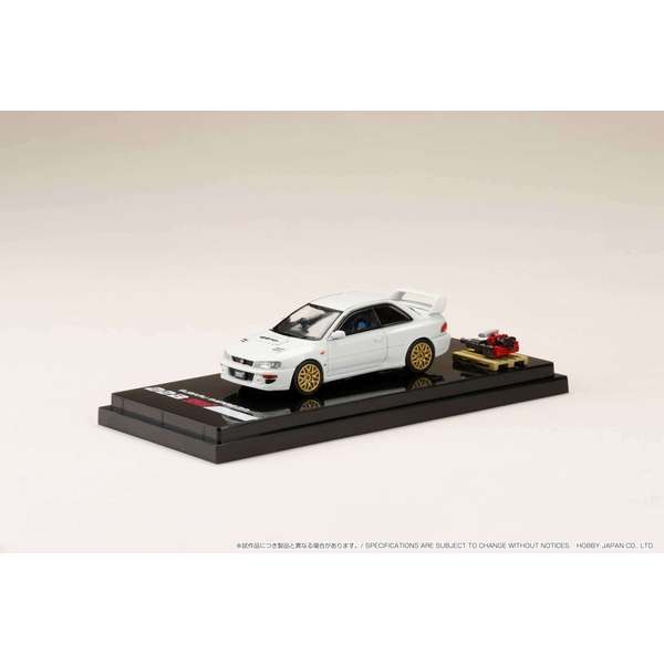 ホビージャパン 1/64 スバル インプレッサ 22B STi Ver. GC8改 フェザーホワイト カスタムカラー 完成品ミニカー HJ641041W