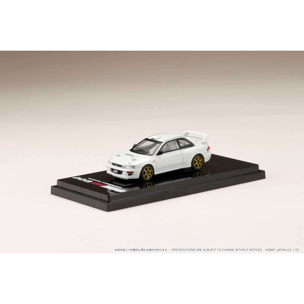ホビージャパン 1/64 スバル インプレッサ 22B STi Ver. GC8改 ラリーベースカー フェザーホワイト 左ハンドル 完成品ミニカー HJ641041RW