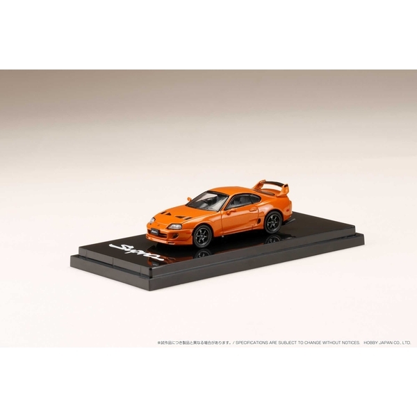 ホビージャパン 1/64 トヨタ スープラ A80 JDMスタイル オレンジメタリック 完成品ミニカー HJ641042CP