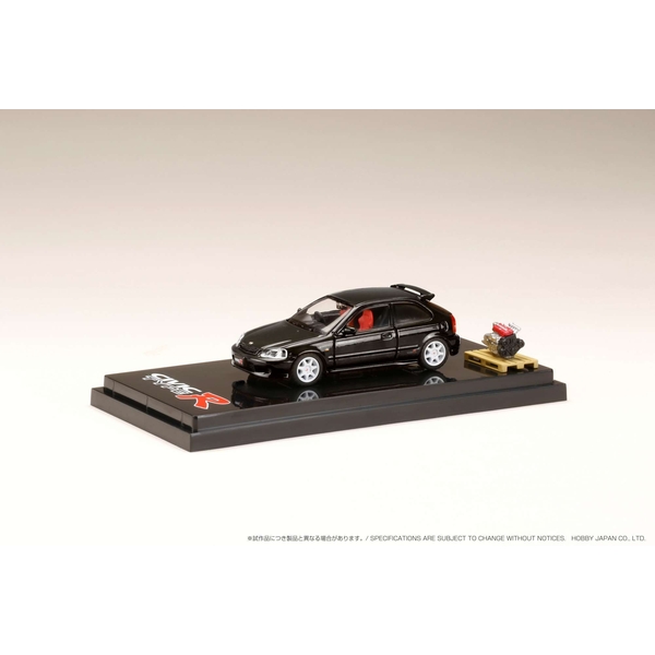 1/64 ホンダ シビック TYPE R GF-EK9 エンジンディスプレイモデル付き スターライトブラックパール