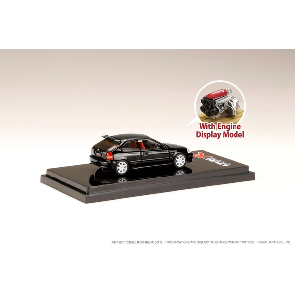 1/64 ホンダ シビック TYPE R GF-EK9 エンジンディスプレイモデル付き スターライトブラックパール
