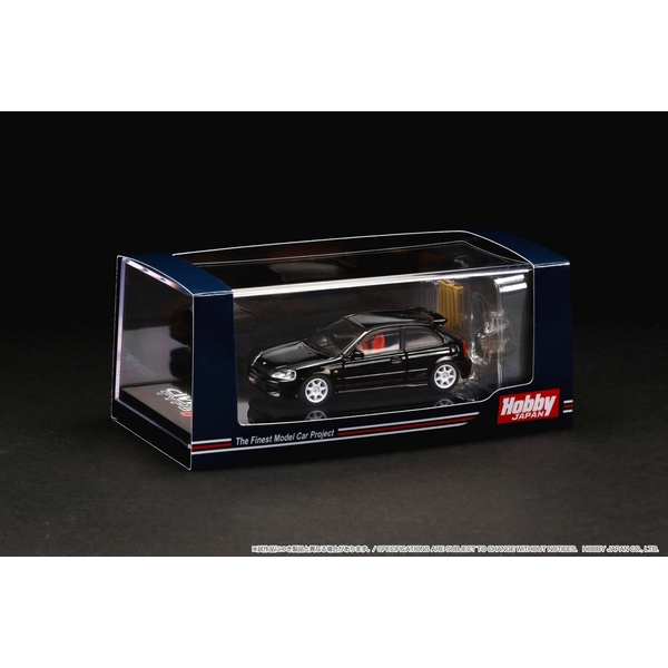 1/64 ホンダ シビック TYPE R GF-EK9 エンジンディスプレイモデル付き スターライトブラックパール