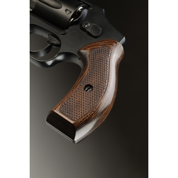 《直販限定カラー》S&W Jフレームラウンドバット対応 コンバットシューティンググリップ/ダークブラウン