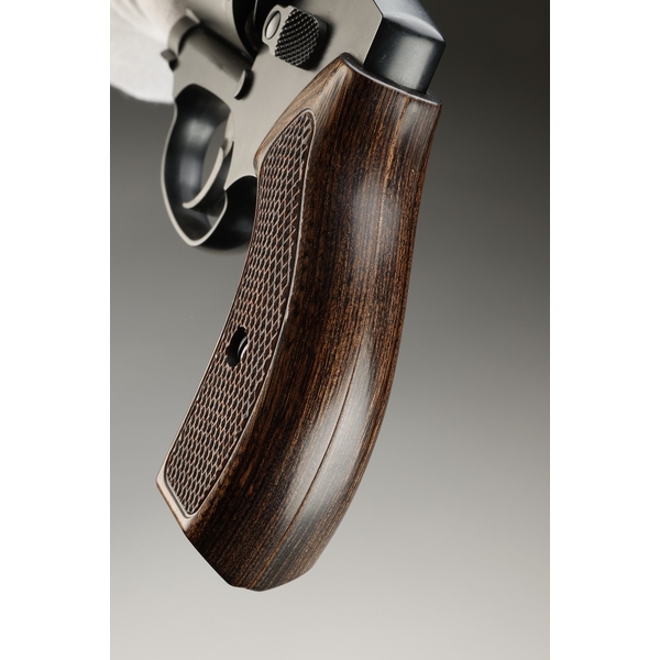 《直販限定カラー》S&W Jフレームラウンドバット対応 コンバットシューティンググリップ/ダークブラウン