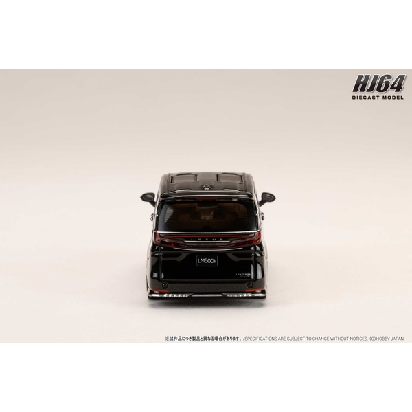 1/64 レクサス LM カスタムバージョン 4シーター 500h RHD グラファイトブラックガラスフレーク/ホワイトインテリア