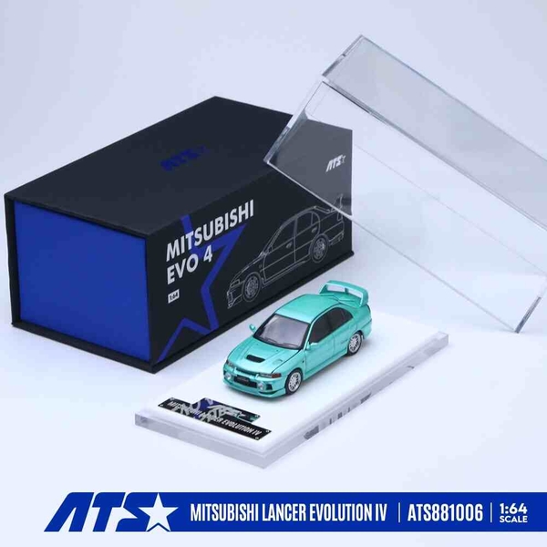 【10月予約】1/64 ミツビシ ランサーエボリューション IV メタリックミントグリーン 完成品ミニカー ATS881006