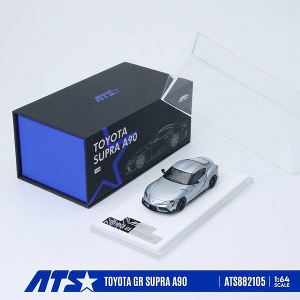 【11月予約】1/64 トヨタ GRスープラ A90 マットシルバーブルー 完成品ミニカー ATS882105