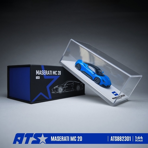 【1月予約】1/64 マセラティ MC20 ブルー 完成品ミニカー ATS882301