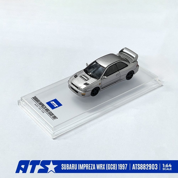 【1月予約】1/64 スバル インプレッサ WRX GC8 1997 グレー 完成品ミニカー ATS882903