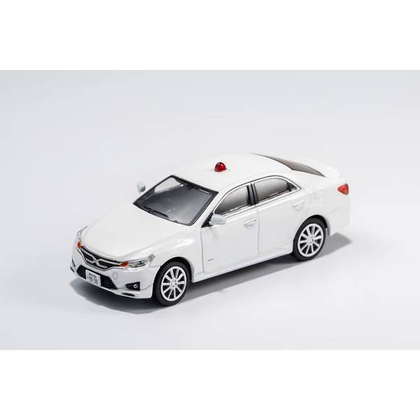 1/64 トヨタ マークX 右ハンドル仕様 覆面パトカー ホワイト 完成品ミニカー KS026-126