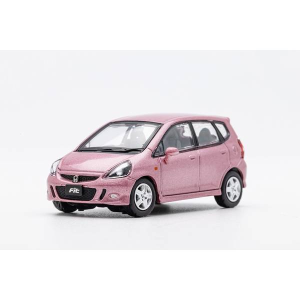 1/64 ホンダ フィット GD 右ハンドル仕様 ピンク 完成品ミニカー KS027-133