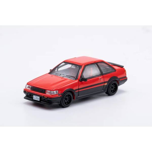 1/64 トヨタ カローラレビン レッド 右ハンドル仕様 完成品ミニカー LL-009-24