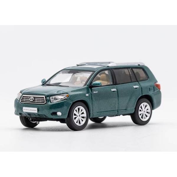 1/64 トヨタ ハイランダー 左ハンドル仕様 グリーン 完成品ミニカー KS048-207