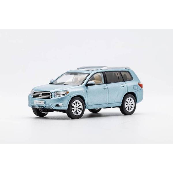 1/64 トヨタ ハイランダー シルバーブルー 左ハンドル仕様 完成品ミニカー KS048-208