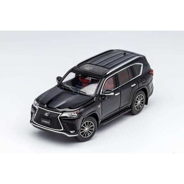 1/64 レクサス LX600 F SPORT 左ハンドル仕様 ブラック 完成品ミニカー KS039-246