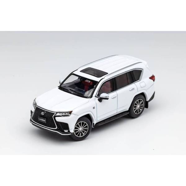 1/64 レクサス LX600 F SPORT 左ハンドル仕様 ホワイト 完成品ミニカー KS039-248