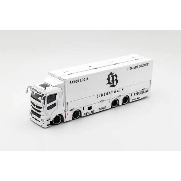1/64 ミツビシ ふそう スーパーグレート LB-トラック 右ハンドル仕様 ホワイト 完成品ミニカー KS073-301