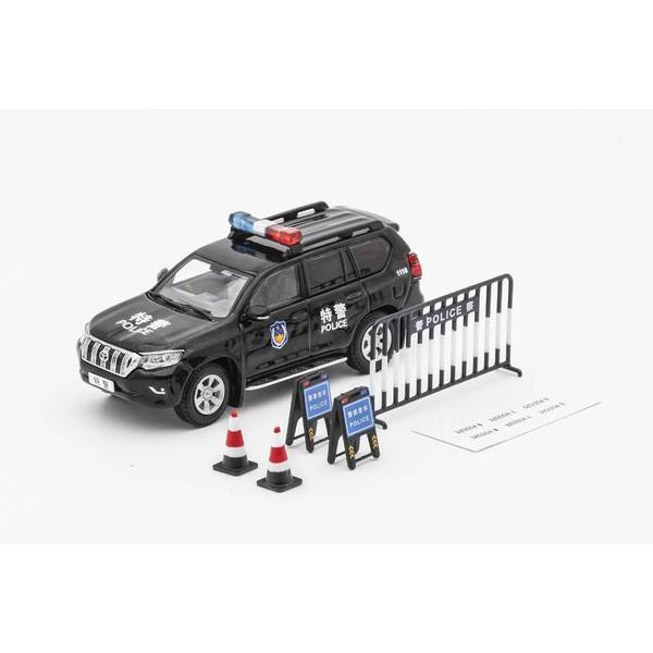 1/64 トヨタ ランドクルーザープラド150 S.W.A.Tバージョン ブラック 完成品ミニカー KS033-408
