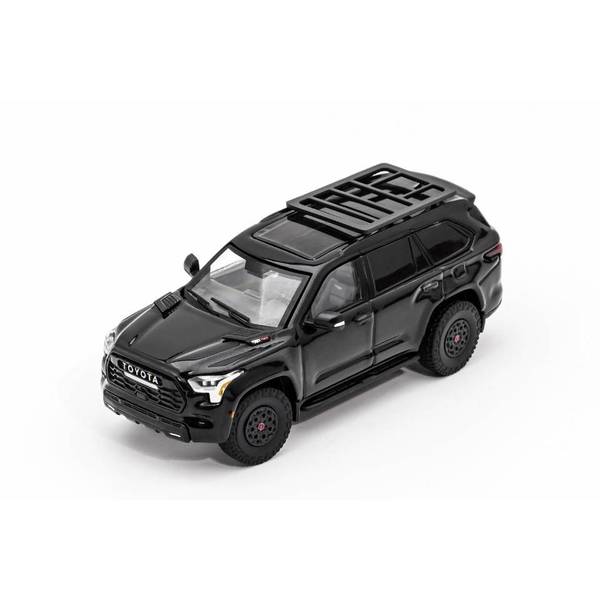 1/64 トヨタ セコイア TRD PRO 左ハンドル仕様 ブラック 完成品ミニカー KS068-437