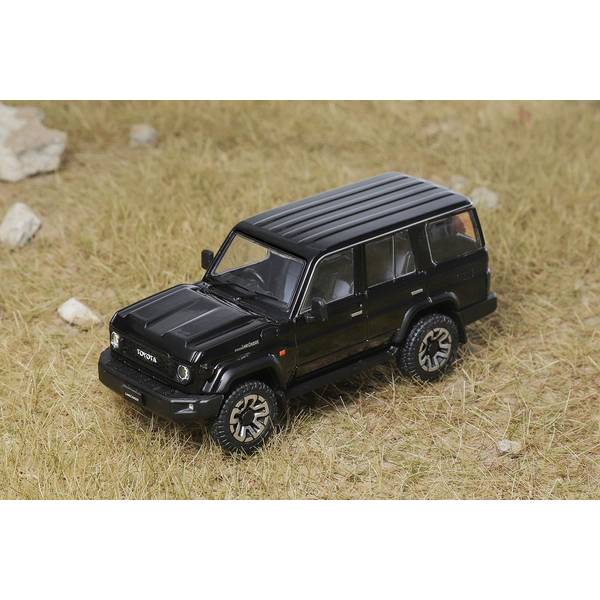 1/64 トヨタ ランドクルーザー70 右ハンドル仕様 ブラック 完成品ミニカー KS081-455