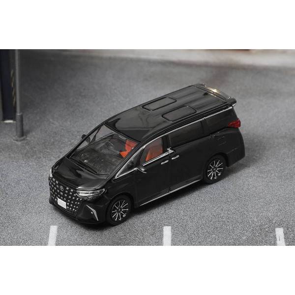 1/64 トヨタ アルファード 2024 右ハンドル仕様 ブラック 完成品ミニカー LL-041-184
