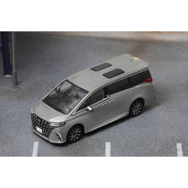 1/64 トヨタ アルファード 2024 左ハンドル仕様 グレー 完成品ミニカー LL-041-185