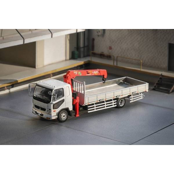 1/64 ミツビシ ふそう ファイター 1024 クレーン付き ホワイト 完成品ミニカー KS082-486